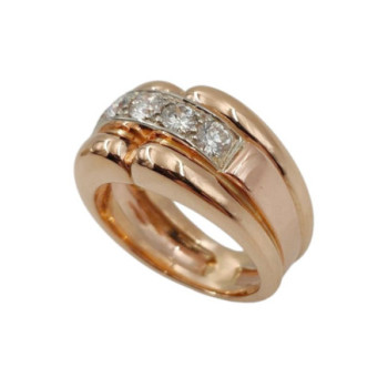 BAGUE EN OR 18K AVEC DIAMANT 14.1GR