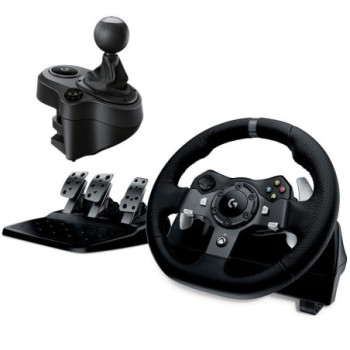 VOLANT LOGITECH G920 DRIVING FORCE XBOX + PEDALIERS ET LEVIER DE VITESSE