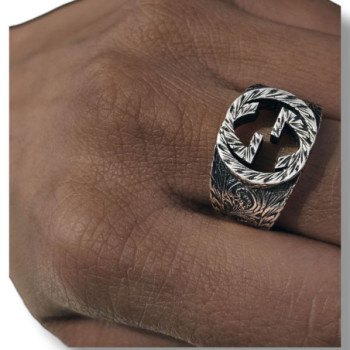 BAGUE GUCCI ARGENT 12.67GRS T58