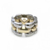 BAGUE OR 750 CHOPARD HAPPY DIAMOND BICOLOR T48 12.5GRS