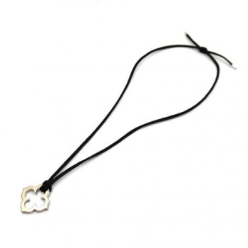 COLLIER CARTIER TREFLE GOTHIQUE OR BLANC 18K