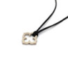 COLLIER CARTIER TREFLE GOTHIQUE OR BLANC 18K