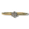 BAGUE SOLITAIRE OR JAUNE 18 CT ET DIAMANT 2.45 GR T57