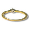 BAGUE SOLITAIRE OR JAUNE 18 CT ET DIAMANT 2.45 GR T57