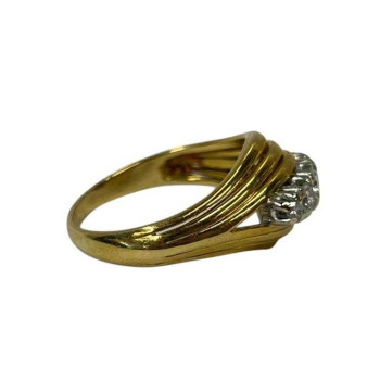 BAGUE OR JAUNE ET DIAMANTS