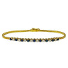 BRACELET OR 18CT + DIAMANTS ET SAPHIR