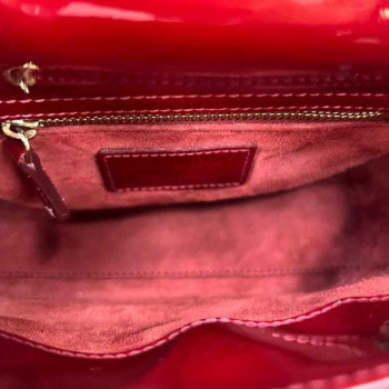SAC LADY DIOR MINI CHAIN CUIR VERNIS AVEC DUSTBAGT 