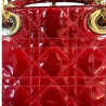 SAC LADY DIOR MINI CHAIN CUIR VERNIS AVEC DUSTBAGT 