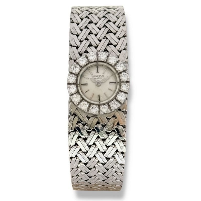 UNIVERSAL GENEVE MONTRE DAME OR BLANC 18 CT - SANS PAPIER
