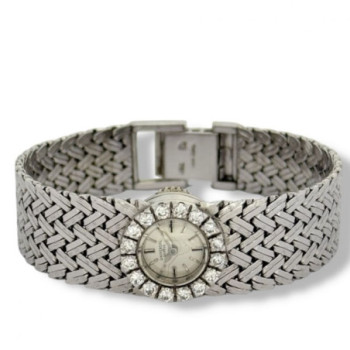 UNIVERSAL GENEVE MONTRE DAME OR BLANC 18 CT - SANS PAPIER