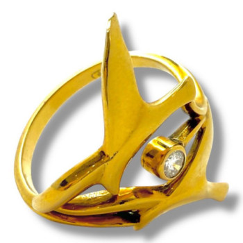 BAGUE OR JAUNE 18CT T 58 5.54GRS