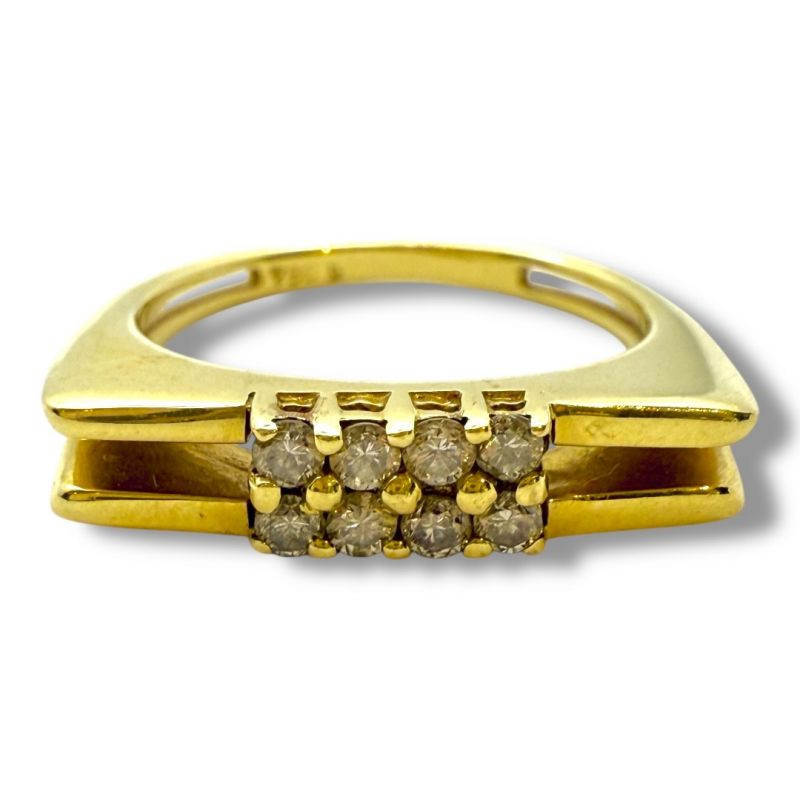 BAGUE OR 18CT 4GR T51 DIAMANTS BAGUE OR 18CT 4GR T51 DIAMANTS