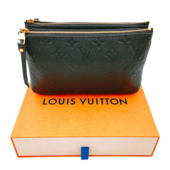 LOUIS VUITTON Pochette Double Zip Monogram Empreinte M68568 20cm x 12.,5 cm