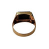 CHEVALIERE OR JAUNE 18 CT ET ONYX T62 5.20 GR
