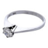 BAGUE SOLITAIRE OR BLANC 18CT 2.38 GR T56