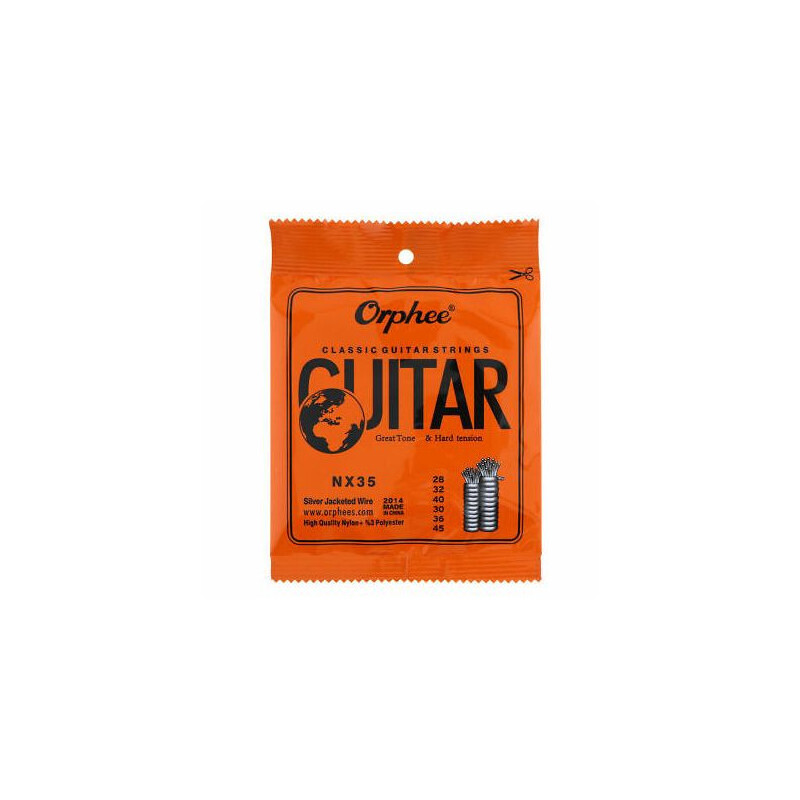 JEU DE CORDES NYLON GUITARE CLASSIQUE ORPHEE NX35 JEU DE CORDES NYLON GUITARE CLASSIQUE ORPHEE NX35