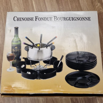 SET FONDU CHINOISE BOURGUIGNONNE 6PERS 28 PIECES