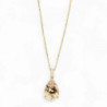 CHAINE PENDENTIF BLUSH OR ROSE 750 MORGANITE + DIAMANTS 3.63GRS