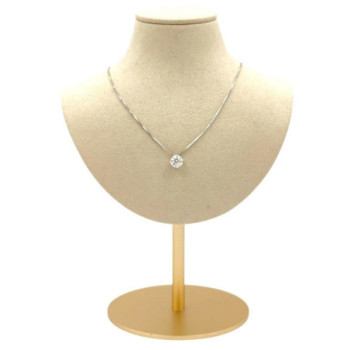 COLLIER OR BLANC 18CT 2.35GR DMT