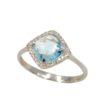 BAGUE OR 18K 2.2GR DTS/TOPAZE