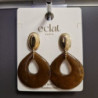 BO ACRYLIQUE MARRON EN ACIER INOXYDABLE