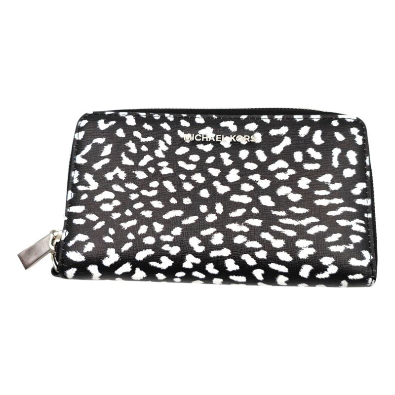 MICHAEL KORS PORTEFEUILLE LEOPARD BLANC MICHAEL KORS PORTEFEUILLE LEOPARD BLANC