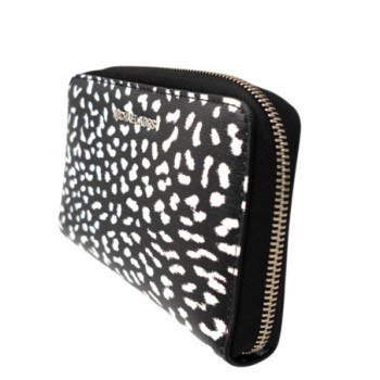 MICHAEL KORS PORTEFEUILLE LEOPARD BLANC
