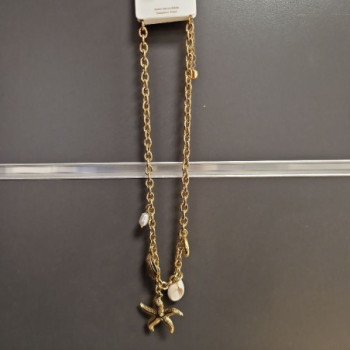 COLLIER BRELOQUES MER EN ACIER INOXYDABLE