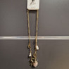 COLLIER BRELOQUES COQUILLAGES BLANC EN ACIER INOXYDABLE