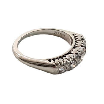 BAGUE OR BLANC 18 CT ET DIAMANTS 4.99 GR T 54