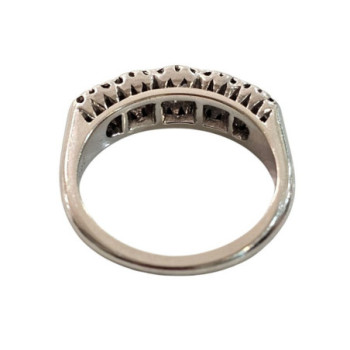 BAGUE OR BLANC 18 CT ET DIAMANTS 4.99 GR T 54