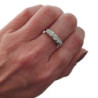 BAGUE OR BLANC 18 CT ET DIAMANTS 4.99 GR T 54