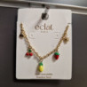 COLLIER CERISE CITRON FRAISE EN ACIER INOXYDABLE