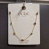 COLLIER PERLES VERTES EN ACIER INOXYDABLE