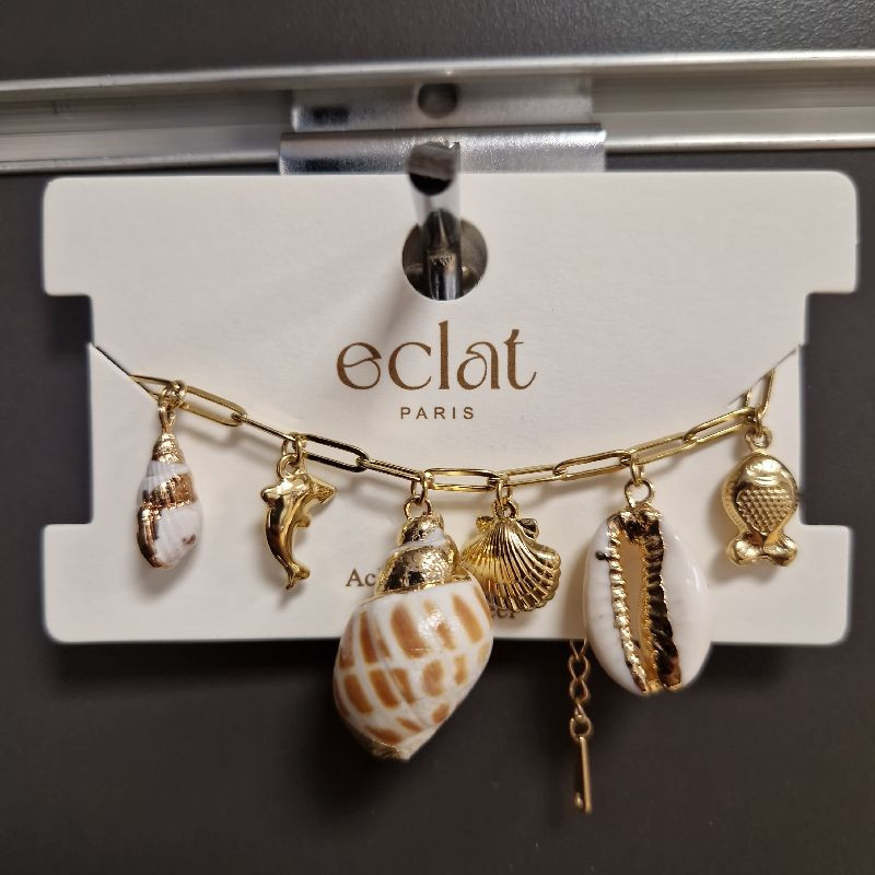 BRACELET BRELOQUES MER BLANC EN ACIER INOXYDABLE