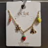 COLLIER BRELOQUES FRUITS COCC EN ACIER INOXYDABLE