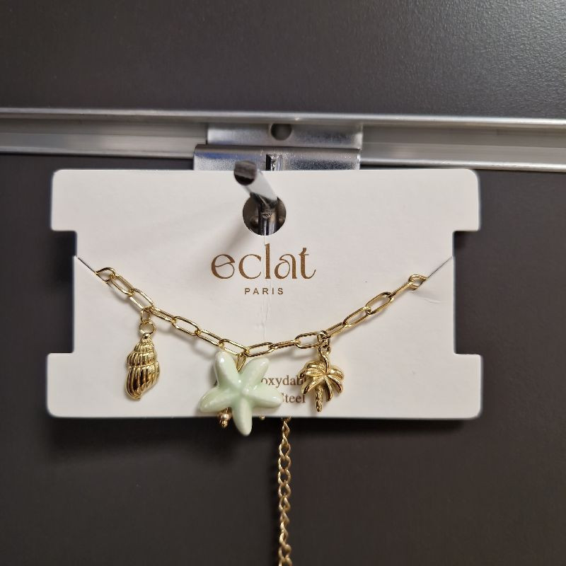 BRACELET BRELOQUES MER BLEU EN ACIER INOXYDABLE