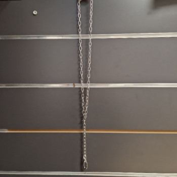 COLLIER SAUTOIR ARGENTE EN ACIER INOXYDABLE