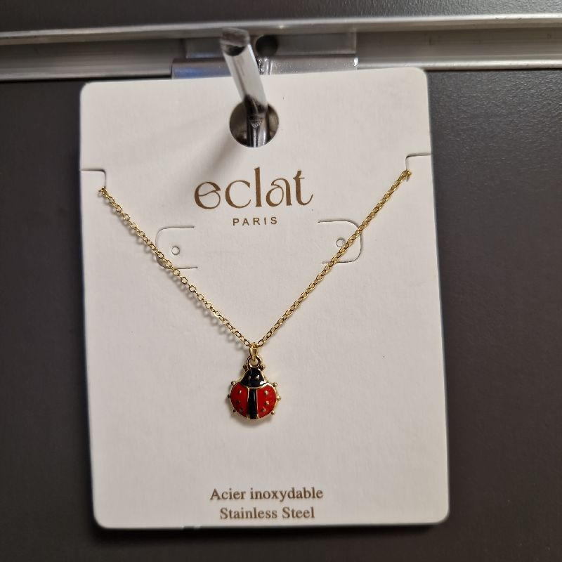 COLLIER COCCINELLE EN ACIER INOXYDABLE COLLIER COCCINELLE EN ACIER INOXYDABLE