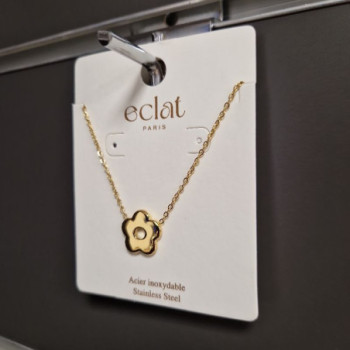 COLLIER FLEUR EN ACIER INOXYDABLE