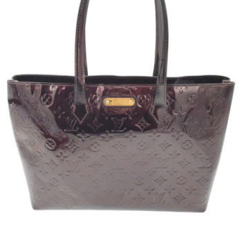 LOUIS VUITTON AMARANTE MONOGRAM VERNIS WILSHIRE MM BAG