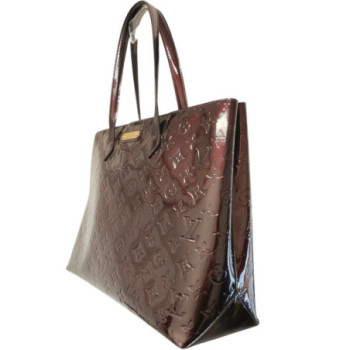 LOUIS VUITTON AMARANTE MONOGRAM VERNIS WILSHIRE MM BAG