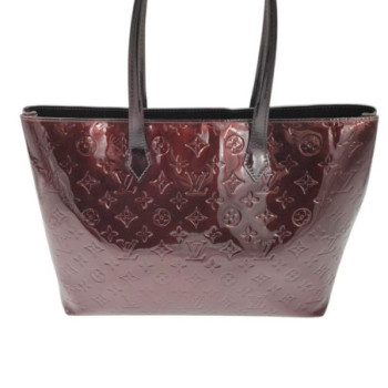 LOUIS VUITTON AMARANTE MONOGRAM VERNIS WILSHIRE MM BAG