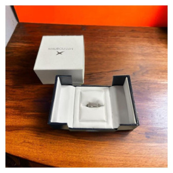BAGUE MAUBOUSSIN PREMIER JOUR OR BLANC 18K 3.98 GR