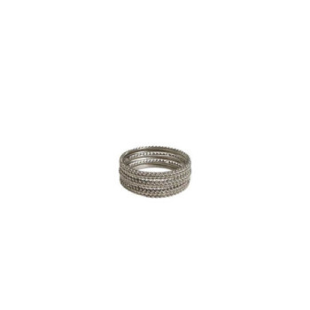BAGUE MAUBOUSSIN PREMIER JOUR OR BLANC 18K 3.98 GR