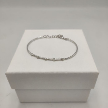 BRACELET OR BLANC 18K DMT 5.27 GR 0.42 CT