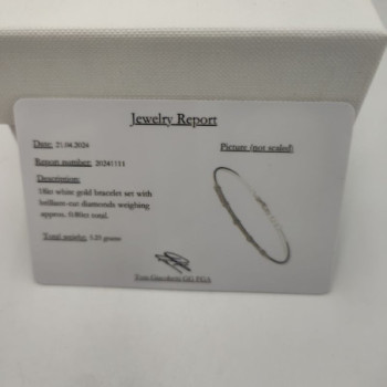 BRACELET OR BLANC 18K DMT 5.27 GR 0.42 CT