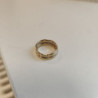 BAGUE OR JAUNE 18K ZIRCONS 4.32GR T52
