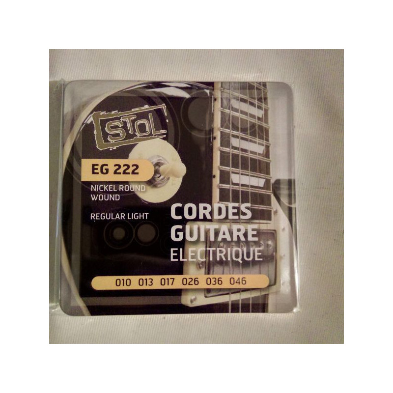 JEU DE CORDES GUITARE ELECTRIQUE STOL EG222 JEU DE CORDES GUITARE ELECTRIQUE STOL EG222
