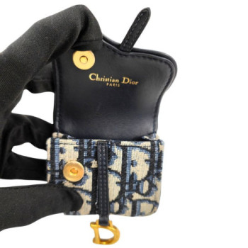 PORTE ECOUTEURS DIOR SADDLE CANVAS